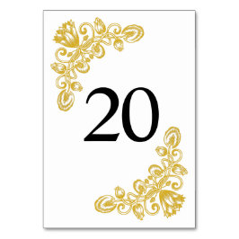 Vintage Gold-Tabelle 20 Tischnummer