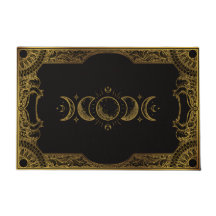 Vintage Gold Verzierte Himmlische Mondphasen