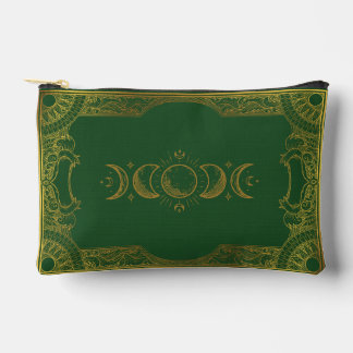 Vintage Gold Verzierte Himmlische Mondphasen Zubehörtasche