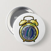 Vintage-Gold-Wecker Retro-Zeitmesser Button (Vorne & Hinten)