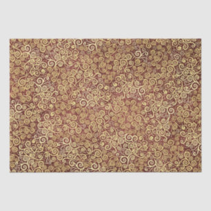 Vintage Gold Wirbel Design Terracotta auf dem Mont Seidenpapier