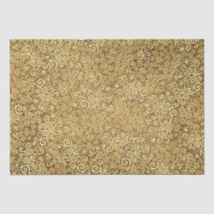 Vintage Gold Wirbel Muster Klasse Abstrakt Brown Seidenpapier