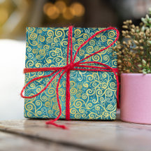 Vintage Gold Wirbel Muster Luxury Boho Klasse