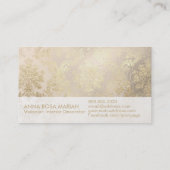 *~* Vintage Goldantike gealterter schillernder Visitenkarte (Rückseite)