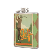 Vintage Goldbild-Flasche Flachmann (Links)