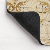 Vintage Goldblatt-Musik Mousepad (Ecke)