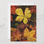 Vintage Goldblätter Einladung (Vorderseite)