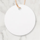 Vintage Goldblumenhochzeit Geschenkanhänger (Rückseite)