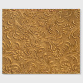 Vintage Goldblumenschmuck Geschenkpapier (Flach)