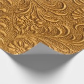 Vintage Goldblumenschmuck Geschenkpapier (Ecke)