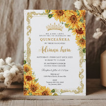 Vintage Goldblütenblume Gelbblume Quinceñera