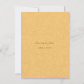 Vintage Goldbrokade Jüdische Hochzeit Einladung (Rückseite)