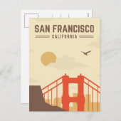 Vintage Golden Gate Bridge Feiertagspostkarte (Vorne/Hinten)