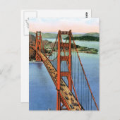 Vintage Golden Gate Bridge Postkarte (Vorne/Hinten)