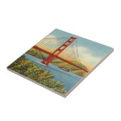 Vintage Golden Gate Bridge San Francisco Fliese (Seite)