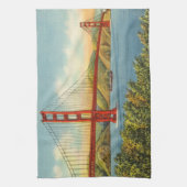 Vintage Golden Gate Bridge San Francisco Geschirrtuch (Vertikal)