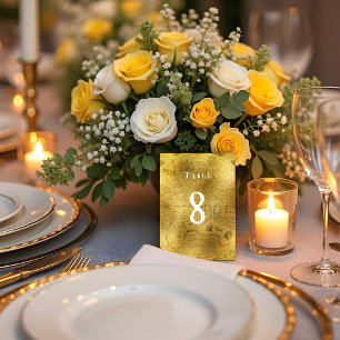 Vintage Golden Hochzeit Tischnummer