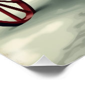 Vintage Golden Retriever Christmas Carriage Illust Poster (Ecke)