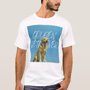 Vintage Golden Retriever Hund Retro Blauer Himmel  T-Shirt