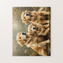 Vintage Golden Retriever Hunde Druck
