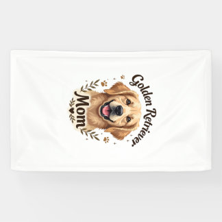 Vintage Golden Retriever Mama Hundeliebhaber-Typog Banner
