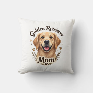 Vintage Golden Retriever Mama Hundeliebhaber-Typog Kissen