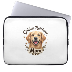 Vintage Golden Retriever Mama Hundeliebhaber-Typog Laptopschutzhülle