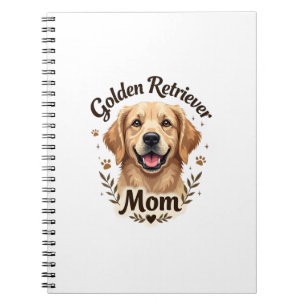 Vintage Golden Retriever Mama Hundeliebhaber-Typog Notizblock
