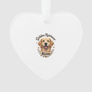 Vintage Golden Retriever Mama Hundeliebhaber-Typog Ornament