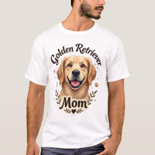Vintage Golden Retriever Mama Hundeliebhaber-Typog T-Shirt