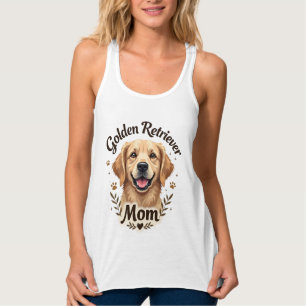 Vintage Golden Retriever Mama Hundeliebhaber-Typog Tank Top
