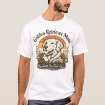 Vintage Golden Retriever Mama Wildflower-Shirt