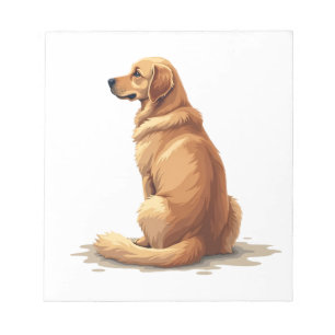 Vintage Golden Retriever Rückansicht Hundeliebhabe Notizblock