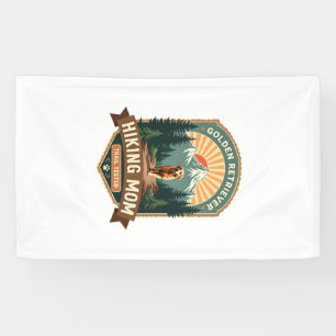 Vintage Golden Retriever Wandernde Mutter Trail Te Banner