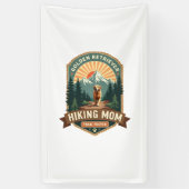 Vintage Golden Retriever Wandernde Mutter Trail Te Banner (Vertikal)