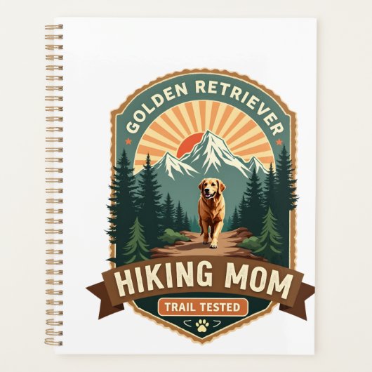 Vintage Golden Retriever Wandernde Mutter Trail Te Planer (Vorderseite)