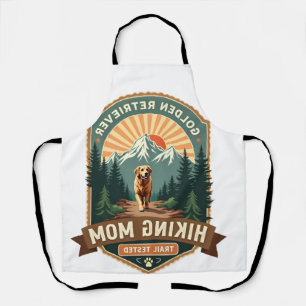 Vintage Golden Retriever Wandernde Mutter Trail-Te Schürze