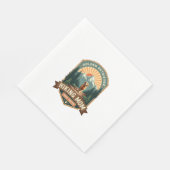 Vintage Golden Retriever Wandernde Mutter Trail Te Serviette (Ecke)