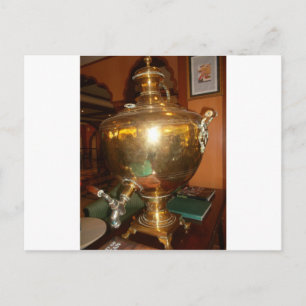 Vintage Golden Tee-Pot-Wandkunst & Druck Postkarte