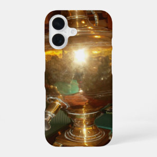 Vintage Golden Teekannen-Wandkunst & Druck iPhone 16 Hülle