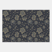 Vintage Goldene Blume Geschenkpapier Set (Vorderseite 3)