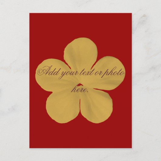 Vintage goldene Blume Postkarte (Vorderseite)