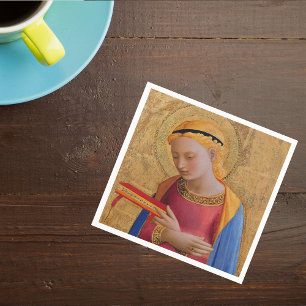 Vintage goldene Christliche Heilige Abbildung Serviette