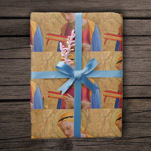 Vintage goldene christliche heilige Figur Geschenkpapier