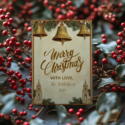 Vintage Goldene Glocken Weihnachten