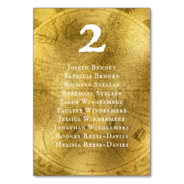 Vintage Goldene Hochzeit Tischnummer