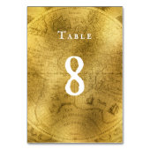 Vintage Goldene Hochzeit-Tischnummer Tischnummer (Rückseite)
