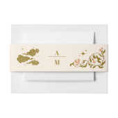 Vintage goldene mystische botanische Hochzeit Einladungsbanderole (Vorderseite Beispiel)