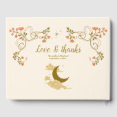 Vintage goldene mystische botanische Hochzeit Gästebuch (Rückseite)