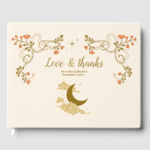 Vintage goldene mystische botanische Hochzeit Gästebuch (Vorderseite)